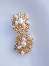 珍珠珊瑚設計耳環