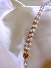 不規則面愛心珍珠設計項鍊